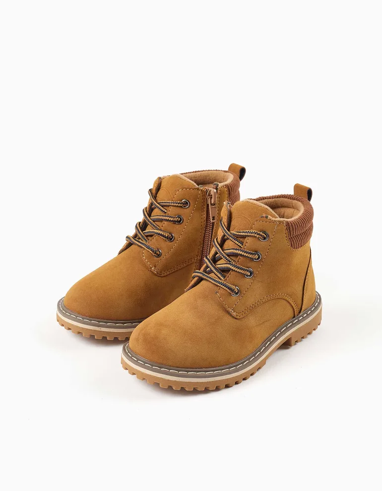Boots Lace Up, Brown - 1