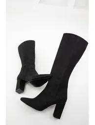 Black Suede Women's Boots - 3