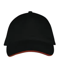 SOLS Unisex Long Beach Cap - Black/Red - 4