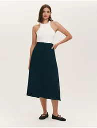 Ramona Crepe Midi Skirt - 6