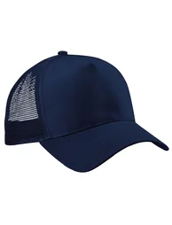 Beechfield Mens Half Mesh Trucker Cap / Headwear - French Navy/French Navy - 1