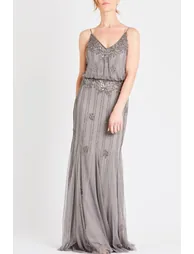 Keeva Grey Bridesmaid Maxi Dress