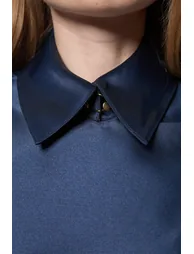 Collared Twill Cropped Woven  Jacket - 1