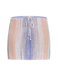 Petite Blue Striped Knit Mini Skirt - 5