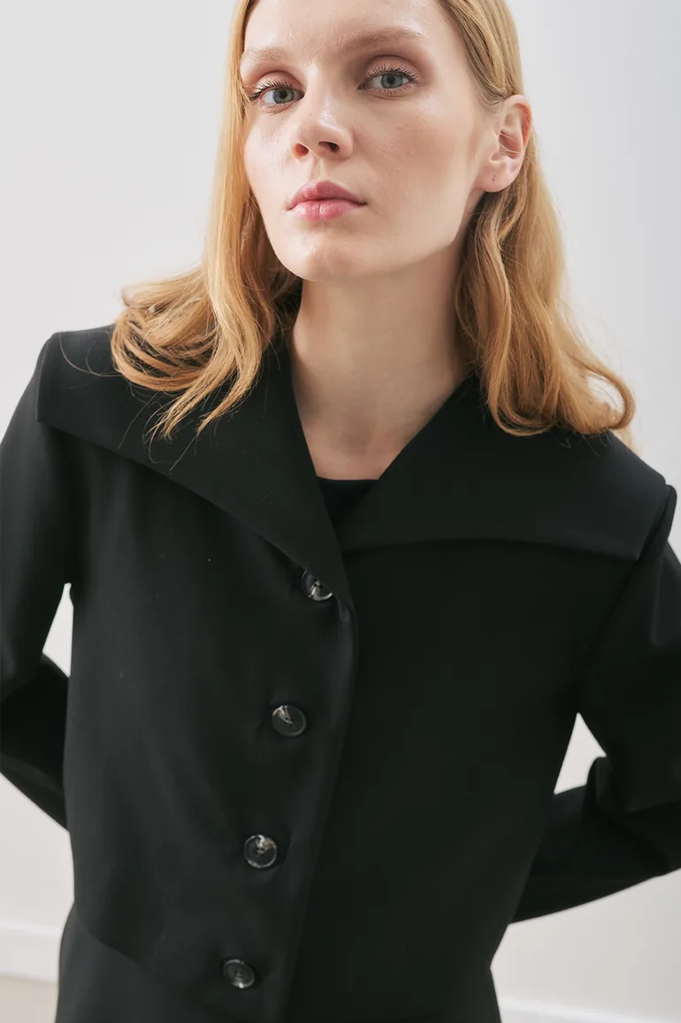 LOREN SHORT WIDE COLLAR JACKET - 5