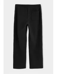 Black-Navy Blue 2-Pack Waffle Textured Straight Fit Open Leg Sweatpants - 7