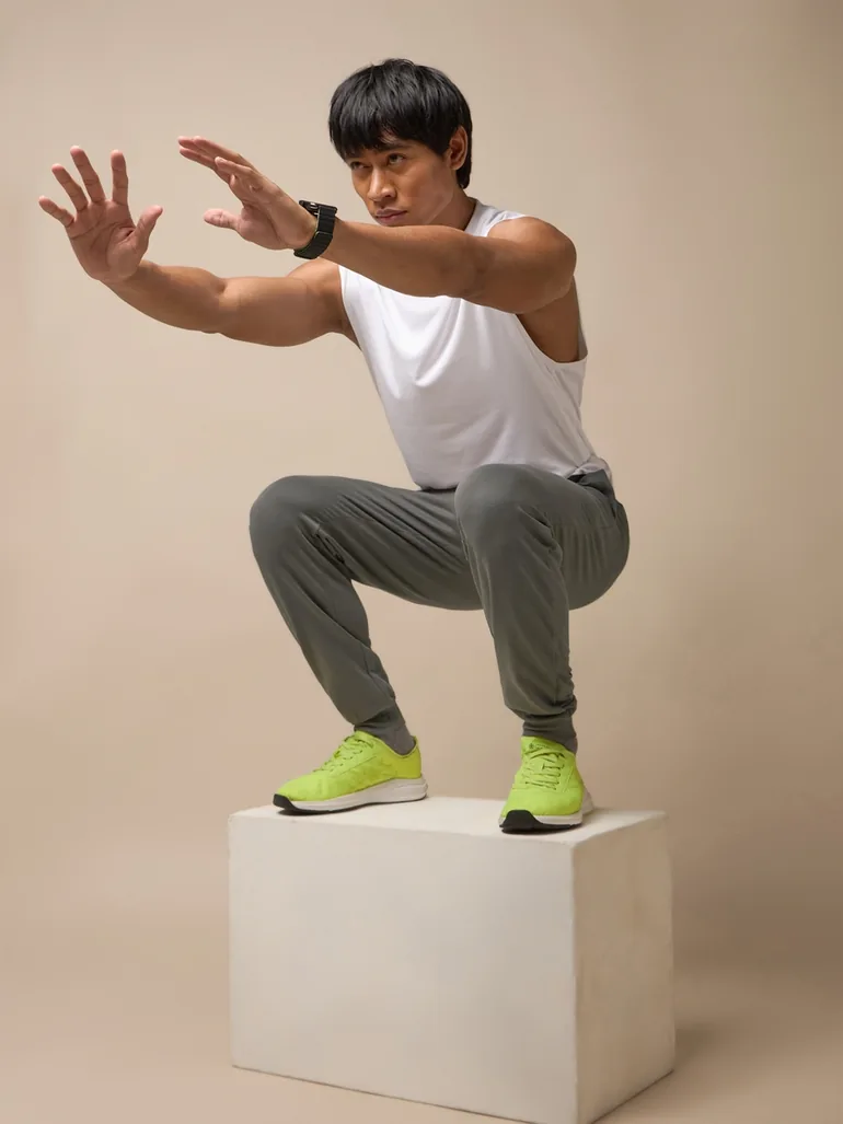 Men Grey Train In Joggers - 2