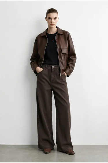 100% Cotton Wide Leg Jeans