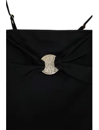 Black Gold Accessory Strapless Detachable Thin Strap Swimsuit - 5