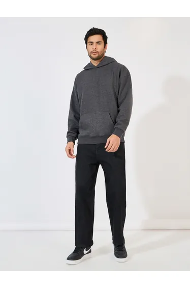 Slogan Print Heavy Oversized Hoodie
