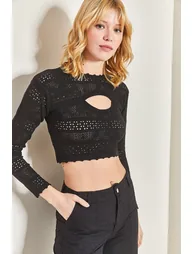 Blouse - Black - Regular fit - 2