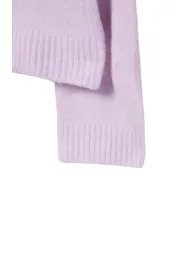 Wardrobe Essentials Lilac Soft Textured Special Yarn Knitwear Sweater - 3