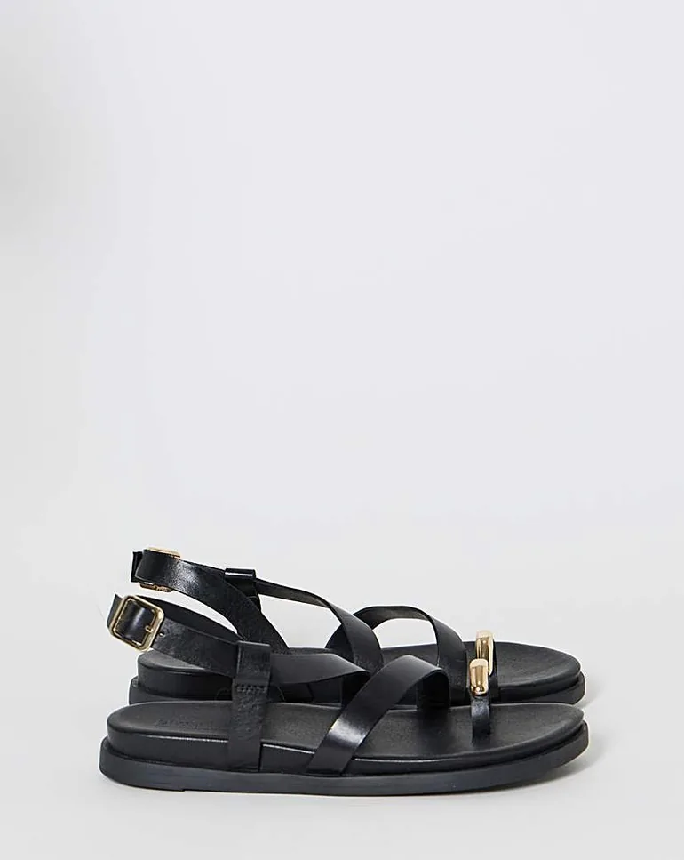 Toe Ring Footbed Sandals Wide Fit - 2