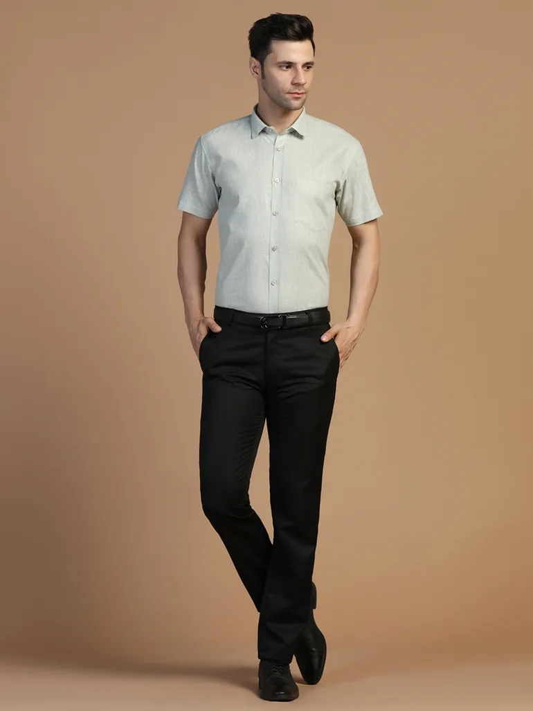 Men Green Short Sleeve Shirt - 1