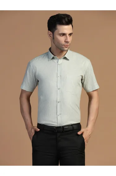Men Green Short Sleeve Shirt