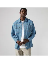 Worker Striped Twill Shirt - 1