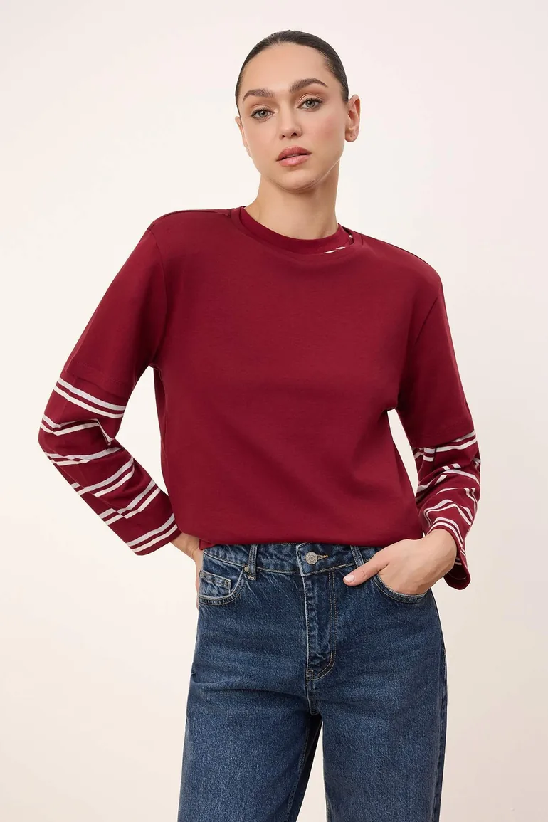Bordo Regular/Normal Fit Short Sleeve Shoulder Pad Pack Interlock Knitted T-Shirt - 4