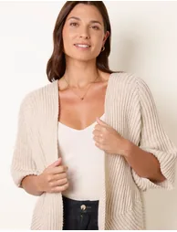 Knitted Mid Length Cardigan - 3