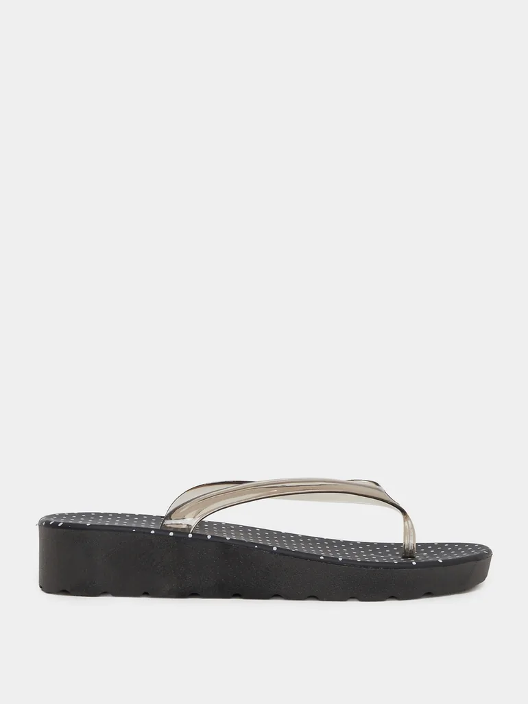 Polka Dot Print Flip Flops