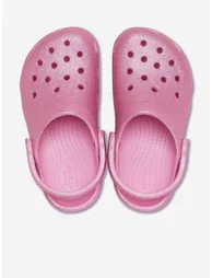 Girls Classic Glitter Clog in Pink