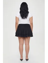Plus Layered Ruffle Skort - black - 2