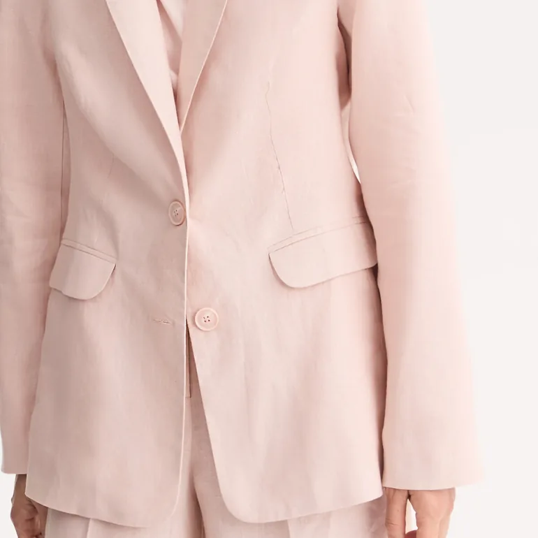 Linen Straight Fit Blazer - 3