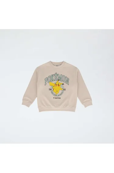 'Pokémon' 'Pikachu' Printed Sweatshirt BEIGE