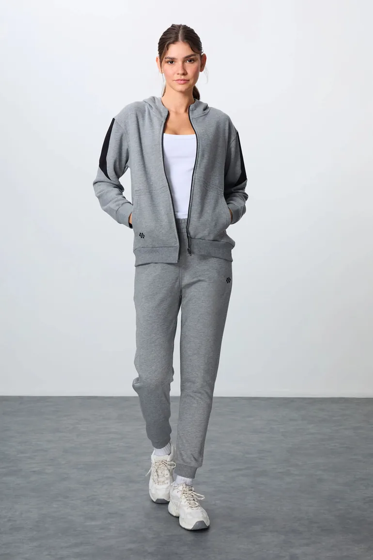 TOMMY Oversized Hooded Zip Sweatshirt And Pants Set