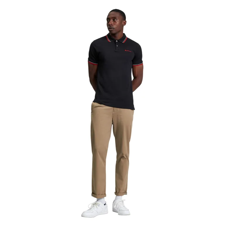 Ben Sherman Mens Signature Pique Polo Shirt - Dark Navy