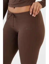 DSGN Studio Sculpt Drawstring Waist Low Rise Flared Legging - dark chocolate - 3