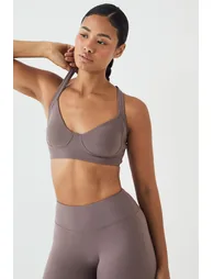 DSGN Studio Soft Luxe Corset Sports Bra - cocoa - 1