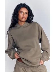 Olive Green Pullover Sweat Hoodie - 3