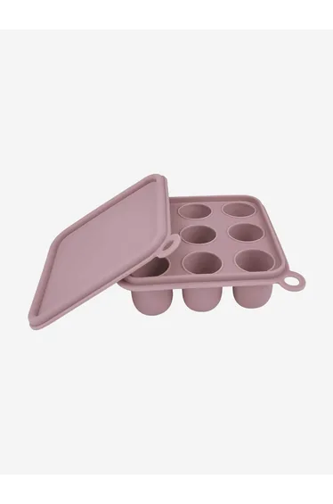 Silicone Baby Freezer Cube Trays with Cover in Purple