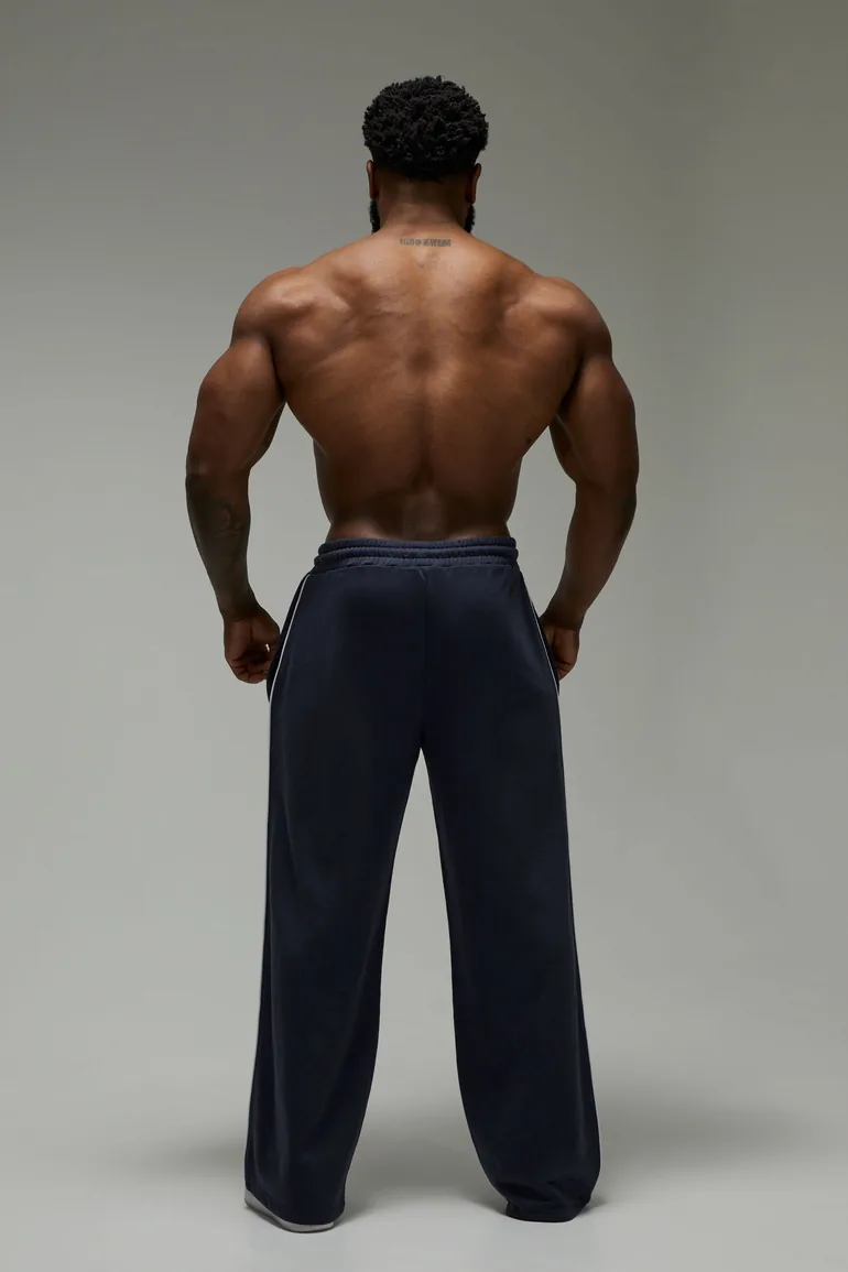 Training Dept Wide Leg Piping Jogger - navy - 1