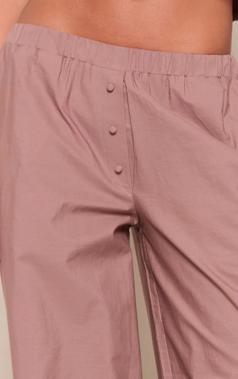 Brown Embroidered Detail Trousers Co-ord - 3