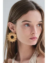 Hollow Sunburst Earrings