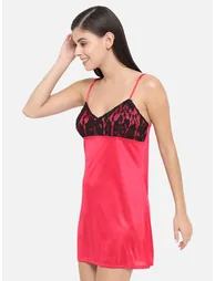Lace Insert V Neck Strappy Babydoll - 3