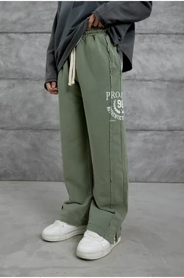 NOMARC Printed Wide-Leg Drawstring Sweatpants