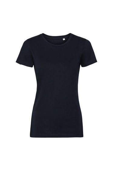 Russell Womens/Ladies Authentic Pure Organic Tee - French Navy