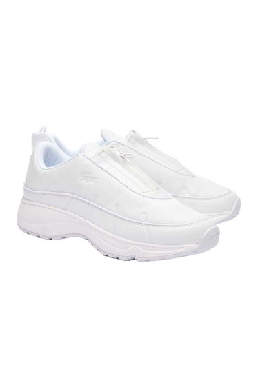 Lacoste Mens Audyssor Leather Zip Trainers - White