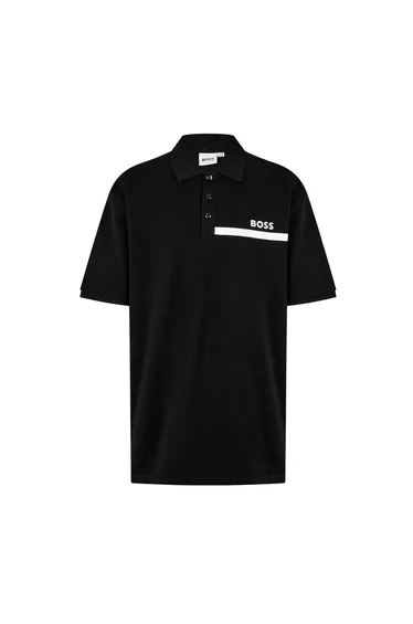 Boss Mens Regular Short-Sleeved Polo Shirt - Black