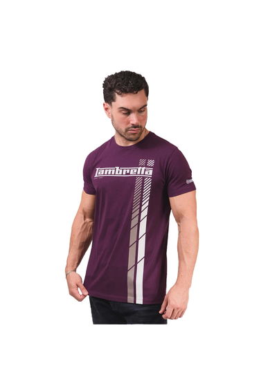 Lambretta Mens Racing Stripe T-Shirt - Winter Bloom