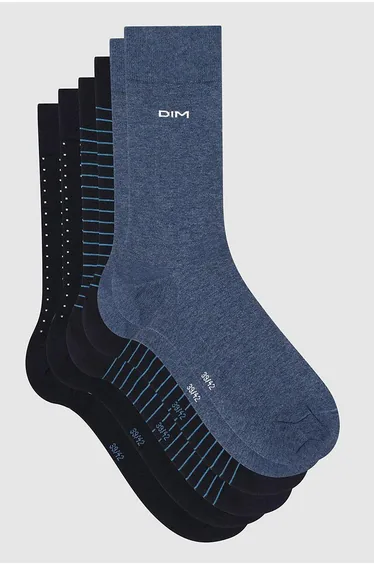 Pack of 3 Pairs of Crew Socks in Cotton Mix