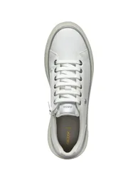 Geox Womens/Ladies D Sunnetty Nubuck Trainers - White/Silver - 3