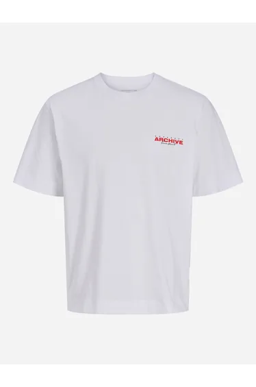 White Back Graphic Print Crew Neck T-Shirt