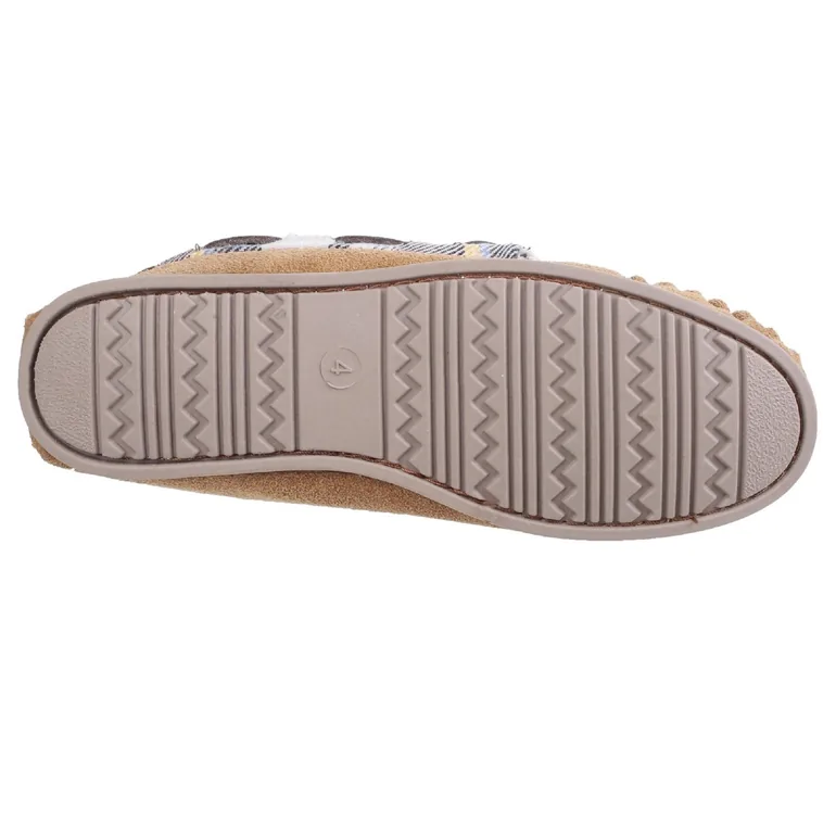 Cotswold Womens/Ladies Kilkenny Classic Fur Lined Moccasin Slippers - Tan - 2