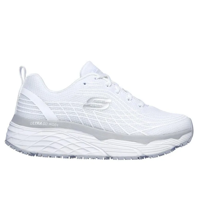 Skechers Womens/Ladies Max Cushioning Elite Sr Safety Shoes - White - 1