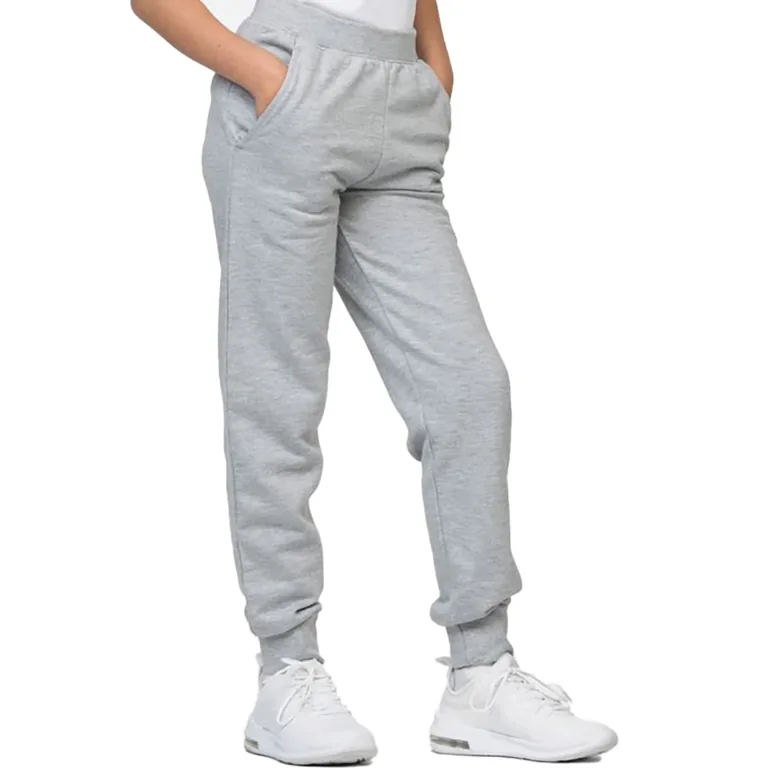 Awdis Childrens Cuffed Jogpants / Jogging Bottoms / Schoolwear - Heather Grey - 1