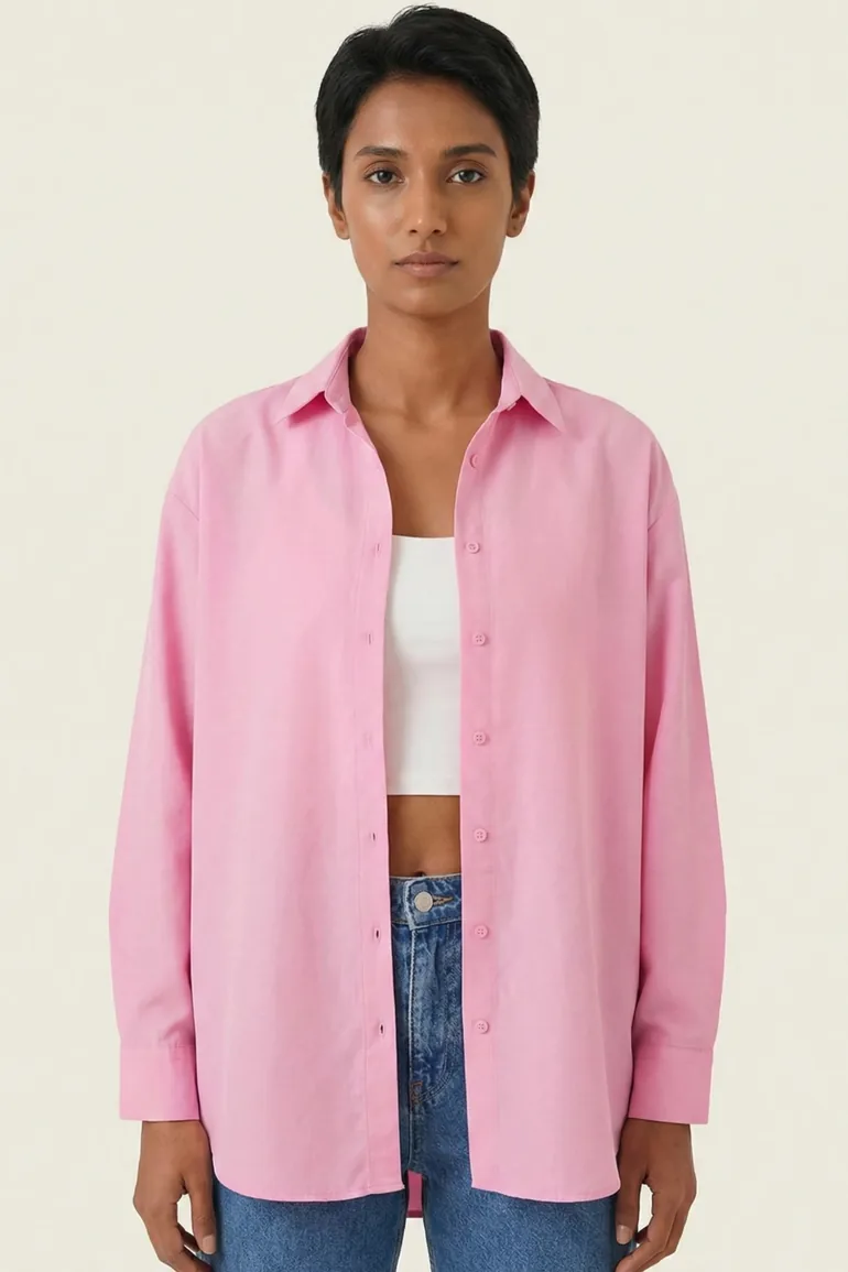 BDART Relaxed Fit Poplin Shirt with Button Closure