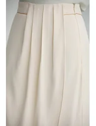 Wrap Front Pleated Skirt - 2